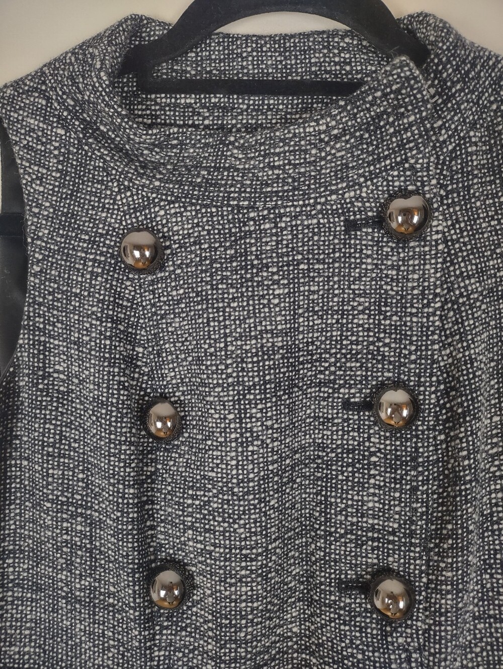 Club Monaco Textured Tweed Dress with Petite Double-Breast Detail and Belt - Picture 2 of 6